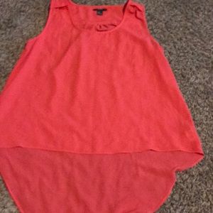 Sleeveless high low top